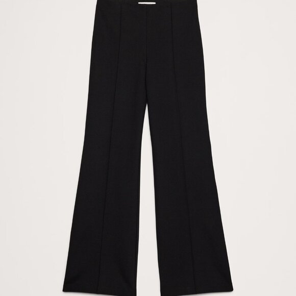 NWT Banana Republic Black High Rise Crop Flare Everywhere Ponte Pull On Pants - Picture 4 of 8